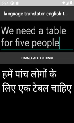 language translator english to hindi android App screenshot 0