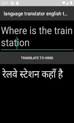 language translator english to hindi android App screenshot 1