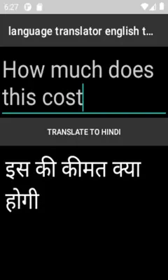 language translator english to hindi android App screenshot 2